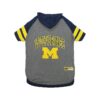 Team Logo Screen Printed NCAA Wolverines Hoody for Cats and Small Dogs