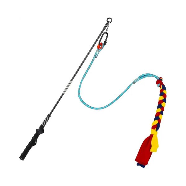 Teaser Wand for Small Medium Large Dogs Chasing and Tug of War Exercise