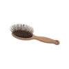 Tech Pin Brush with 35mm Black Oblong Head and Long Wooden Handle for Salon Use