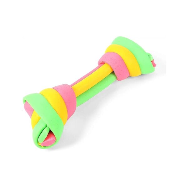 Teething Gum and Teeth Soft Latex Bone Shaped Dog Chew Toy for Dogs