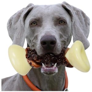 Teething Toys for Large Breed Dogs, Durable Natural Rubber Interactive Dog Toys