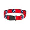 Tennessee Flag Stars Red White Blue Nylon Collar 15-26 Inch Large