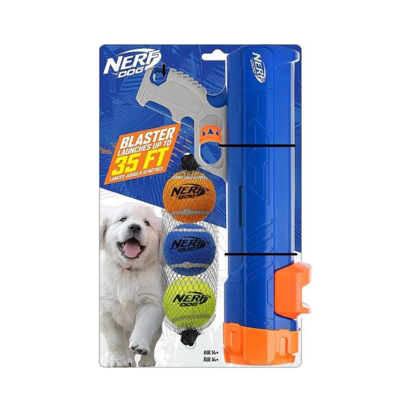 Tennis Ball Blaster for Dogs with Adjustable Power and Safety Features