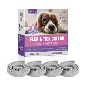 Term Protection 4-Pack Natural Flea and Tick Collar for Small Medium and Large Dogs