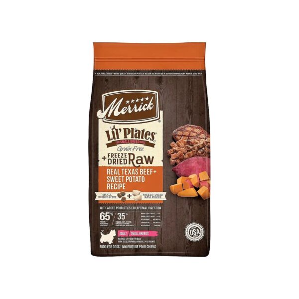 Texas Beef and Sweet Potato Grain Free Dry Dog Food with Raw Bites for Small Breeds