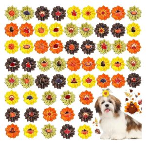 Thanksgiving Dog Hair Bows Pack for Small to Large Dogs and Cats