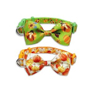 Thanksgiving Harvest Pattern Dog Collar for Small to Large Dogs