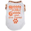 Thanksgiving Special Large Breed Dog Shirt in Soft Orange White Cotton