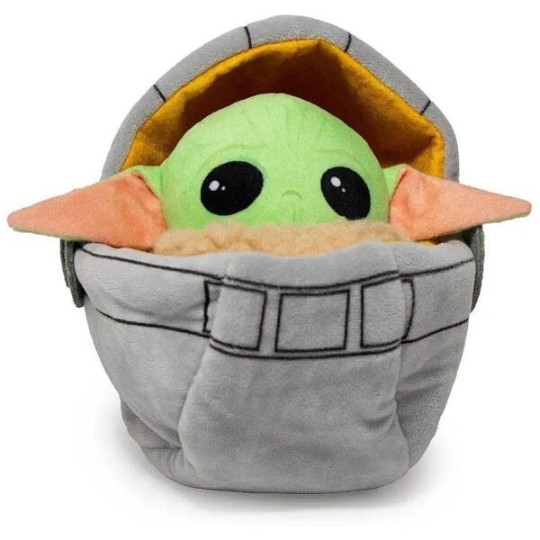 The Child Plush Squeaker Toy with Star Wars Mandalorian Carriage Pose for Dogs