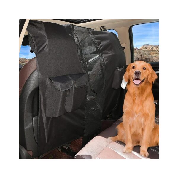 The Ultimate Dog Car Barrier Net for SUVs and Cars with Storage