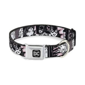 Themed Seatbelt Buckle Dog Collar with Batgirl Wonder Woman Supergirl Art 15-26