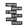 Therapy Dog Patches with Hook Backing for Animal Harnesses