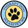 Therapy Dog Please Pet Me Sew-On Patch for Vests and Harnesses