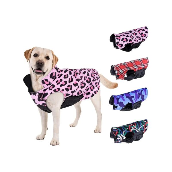 Thick Durable Waterproof Winter Coat with Adjustable Straps for Small Medium Large Dogs