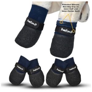 Thick Waterproof Cotton Dog Socks with Non-Slip Grip for Indoor-Outdoor Use