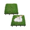 Thick and Realistic Artificial Rabbit Grass Mat for Pets, 2 Pack, Soft and Lush, 8" x 8