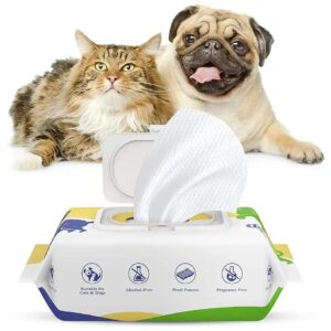 Thick and Soft Pet Wipes for Cleaning Ears, Paws, and Butt