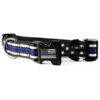 Thin Blue Line Nylon Buckle Collar with Stars and Stripes Pattern