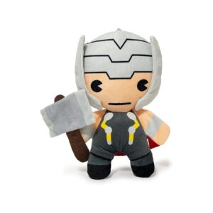 Thor with Hammer Kawaii Standing Pose Plush Squeaker Dog Toy