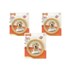 Three-Pack Of Durable Original Flavored Ring Bone Dog Chew Toys