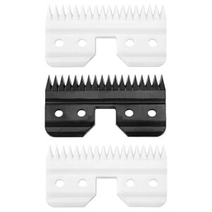 Three-Piece Ceramic Clipper Blade Set for A5 Trimmers and Wahl KLippers