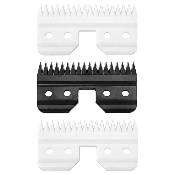 Three-Piece Ceramic Clipper Blade Set for A5 Trimmers and Wahl KLippers