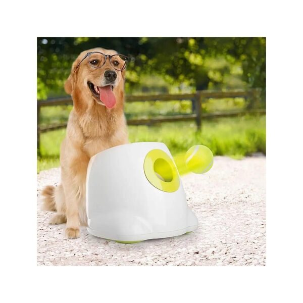 Three Tennis Ball Pack Included with Automatic Ball Launcher for Large Dogs