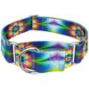 Tie Dye Flowers and Flowers Design Dog Collars Made in the USA