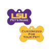 Tigers 2-Sided Pet ID Tag | Purple and Yellow with Aluminum Material