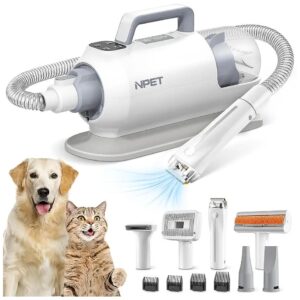 Tool Dog Grooming Kit with Vacuum Suction and Dryer for Thick and Thin Dogs