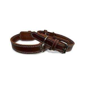 Top Grain Genuine Leather Dog Collar with Reinforced Hardware for All Breeds