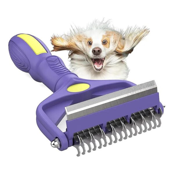 Top-Notch Pet Grooming Rake for Removing Loose Hair and Tangles from Dogs and Cats