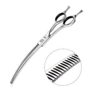 Top-Quality 7 Inch Dog Thinning Scissors, Curved for Easy Trimming