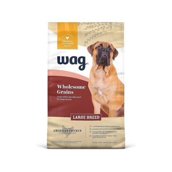 Top-Quality Dry Dog Food for Large Breed Dogs with Real Chicken and Probiotics