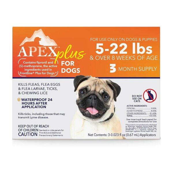 Top-Rated Flea and Tick Treatment for Small Dogs, 3-Month Supply, Long-Lasting Protection