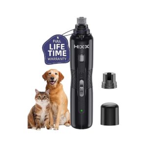 Top-Rated Quiet Electric Dog Nail Trimmer with LED Illumination and 10-Hour Battery Life