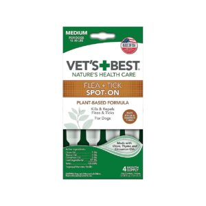 Topical Flea and Tick Treatment for Medium Dogs 16-40lbs with 4 Month Supply