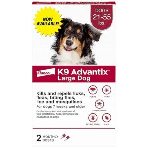 Topical Treatment for Fleas Ticks Mosquitoes Biting Flies and Lice in Large Dogs