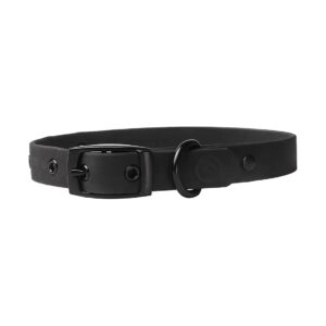 Touch Charcoal Dog Collar with Adjustable Metal Buckle and Easy Cleaning