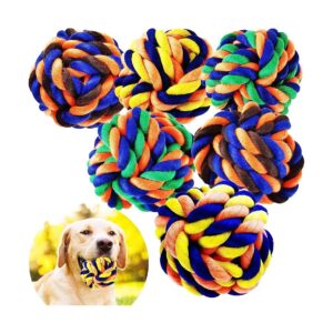 Tough Dog Chew Toys for Aggressive Chewers XLarge Dog Rope Balls for Oral Health