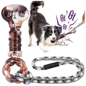 Tough Nylon Dog Toys for Small Medium Large Breed Dogs with Fun Squeaky Sound