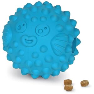 Tough and Tumble Rubber Dog Treat Puzzle for Interactive Play