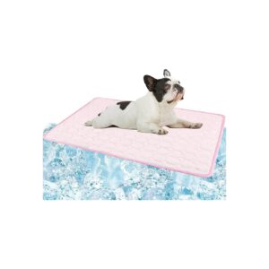 Toxic, Breathable, and Portable Ice Silk Cooling Pad for Dogs