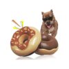 Toxic Donut Squeaky Dog Toy for Aggressive Chewers, Dog Birthday Gift