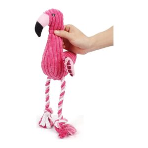 Toxic Flamingo Plush Toy for Small Dogs and Medium Dogs with Soft Cotton Filling