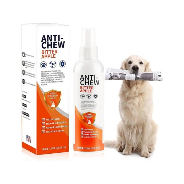 Toxic and Safe Bitter Apple Spray for Dogs and Puppies to Prevent Chewing