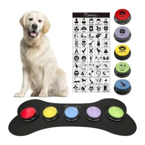 Train Your Dog with Customizable Voice Commands and Colorful Buttons