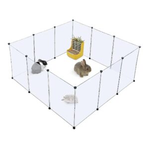 Transparent Color Plastic Portable Pet Playpen for Small Animals