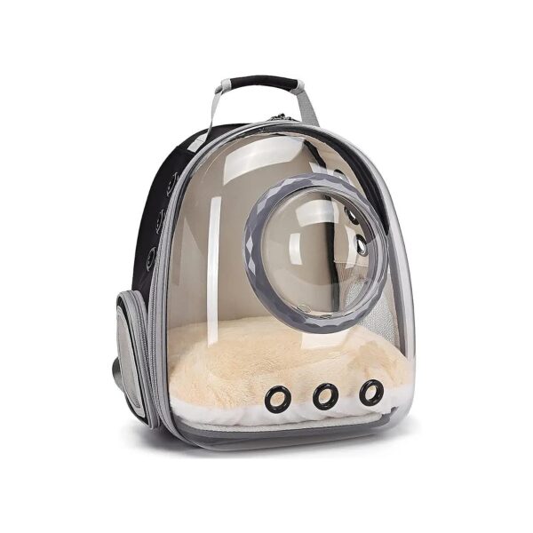 Transparent Pet Carrier Backpack for Small Puppies and Bunnies with Adjustable Straps