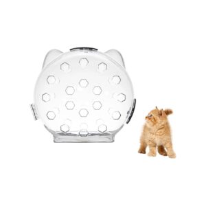 Transparent Resin Cat Muzzle with 36 Air Vents for Easy Breatability and Comfort